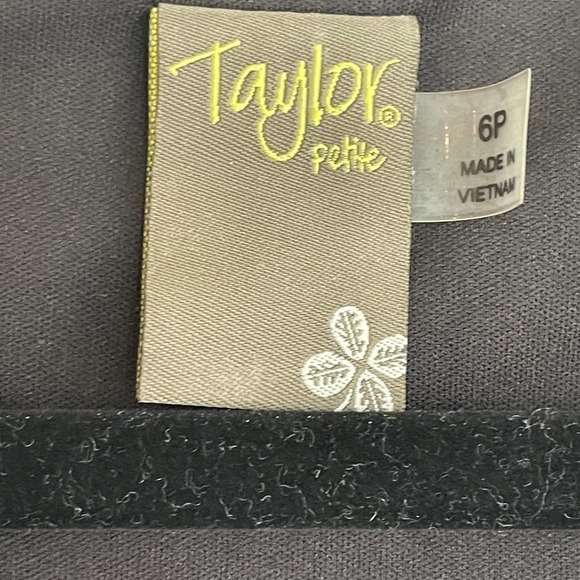 Taylor Womens Floral Tiered Midi Dress Black Women's Size 6P - Picture 6 of 7